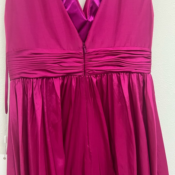 Mac Duggal Taffeta Hi-Low Ruffle Gown Size 4 Magenta - Picture 5 of 7